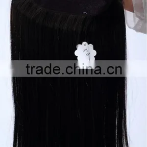 Heat Resistent Fiber Smooth Synthetic Black Hair Weft thumbnail-1