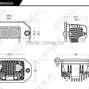 Factory IP69K Waterproof LED Scene Light 4x4 off Road Truck With Flush Mount thumbnail-3