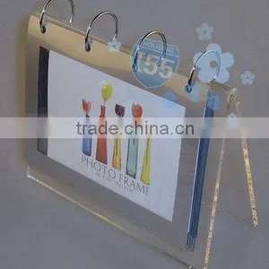 V Shape Handmade Custom Flip Acrylic Menu Display Stand Roll Menu Display Holder thumbnail-3