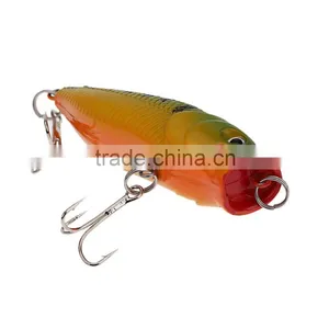 7cm 8.8g Popper Fishing Lure Hard Bait With Treble Hooks Fishing Tackle thumbnail-1
