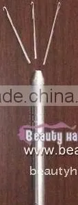 Fashion 12 Pcs Hair Extension Hook Pulling Tool Needle Threader Micro Rings Beads Loop Wooden Handle With Iron Wire Hotting thumbnail-5