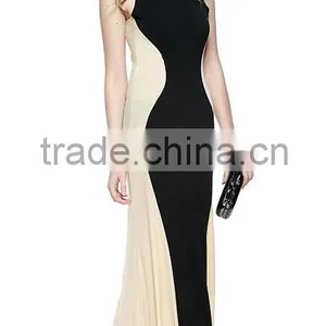 Plain Dye Slim Fit Elegant I Shape off Shoulder Long Evening Dress thumbnail-2