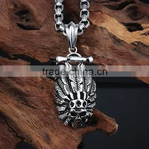 High Quality Stainless Steel Skull Pendant for Necklace thumbnail-5