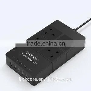 2015 OEM/ORICO HPC-4A5U New Design uk Style Electrical Plug Socket With 5 USB Charging Ports thumbnail-1