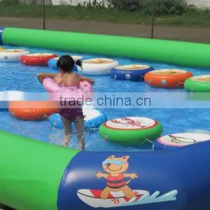 Inflatable Water Pool With Floating Bridge for Girls and Boys Fun Play thumbnail-1