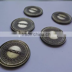 Custom Antique Brass Metal Coin,brass Metal Nameplate With Logo Embossed thumbnail-1