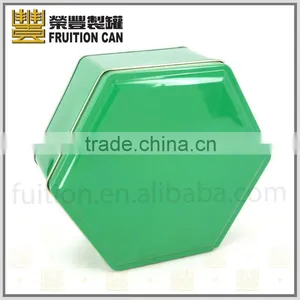 Hexagon Tin Gift Can Metal Box for Candles Gift Boxes Match Christmas Packing Box thumbnail-1