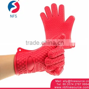 Cheap Waterproof Safety Silicone Oven Cooking Kitchen Heat Resistant Hand Gloves thumbnail-1