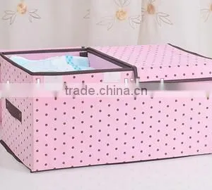 Eco-Friendly Good Quality Custom Printed Foldable Non Woven Storage Box and Bin With Two Lids thumbnail-5