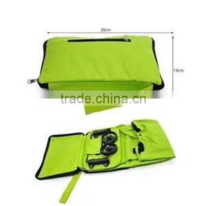 Made of Canvas in Green Reusable Folding Trolley Shopping Bag thumbnail-3