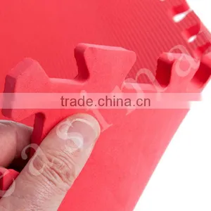 Red Gym Martial Arts Karate Judo Play Foam Floor Interlocking Mats thumbnail-3