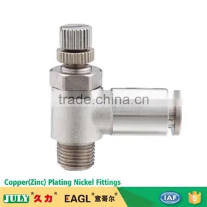 China Manfactory Low Price Male Thread Brass Nickel Plating Pneumatic Air Fittings thumbnail-1