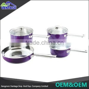 Wholesale Fry Pan Saucepan Saucepan Stainless Steel Kitchen Cookware With Clear Glass Lid thumbnail-2