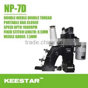 Keestar NP-7D High Speed Double Needle Portable Bag Closer thumbnail-1