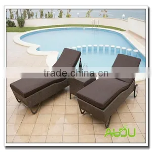 Audu Outdoor 3 Pcs Wicker Patio Lounge Set thumbnail-1