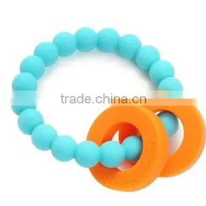 Colorful Silicone Teething Bracelet&&Silicone Baby Chewing Bracelet&Silicone Baby Bangle thumbnail-2