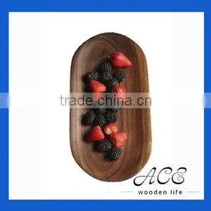 Black Walnut Serving Tray Wooden Fruit Tray Dessert Plate Little Dishes thumbnail-1