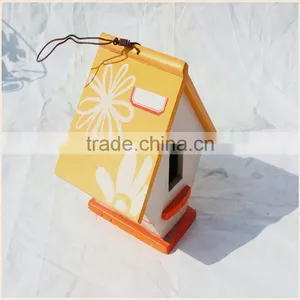 Hot Sale Eco-friendly New Unfinished Wooden Bird House Wholesale thumbnail-2