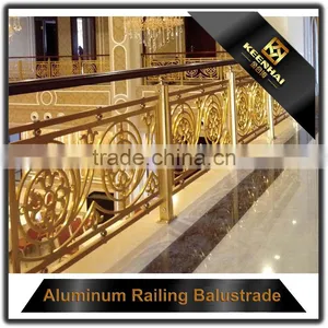 Interior Antique Bronze Decorative Railing Design Brass Stair Handrails for Hotel thumbnail-6