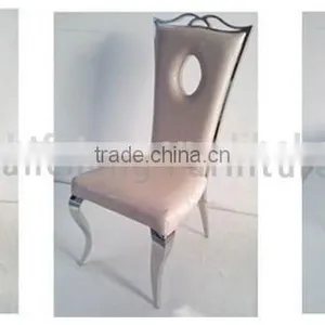 Stainless Steel Leg Leather Dining Chair Modern thumbnail-4