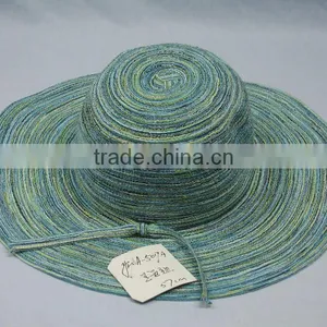 Blue Stripe Straw Hat thumbnail-1
