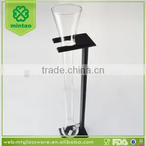 Popular Large Size Yard Beer Glass With Black Wooden Stand Wholesale thumbnail-1