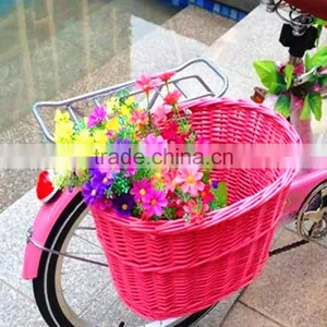 High Quality Cheap Wicker Bike Basket &purple Girl Bike Basket thumbnail-3