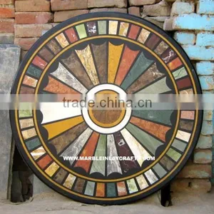 Medalion Style Marble Table Top Marble Mosaic Table Coffee Top thumbnail-1