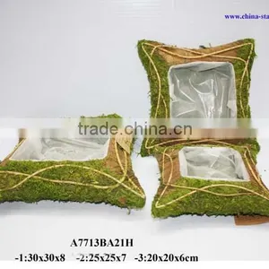 Disposable Moss Plant Pot for Cemetary thumbnail-1
