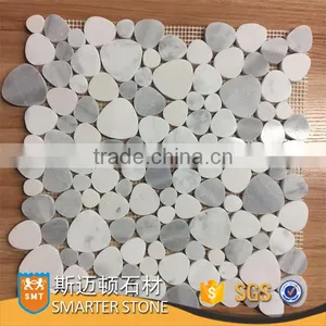 Hexagon Marble Mosaic Bianco Carrara White With Tumbled Finish thumbnail-2