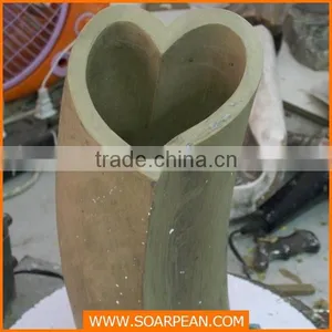 Home Decorative Fiberglass Heart Shaped Flower Pot thumbnail-6