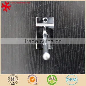 4-Inch Chromed Slatwall Metal Hooks With Stabilizer and Double Hook Clips, Black thumbnail-1