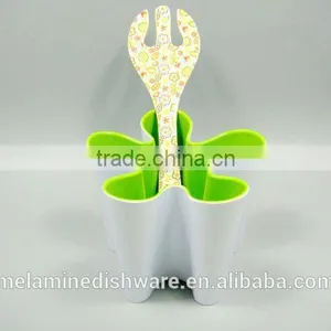 Flower Shaped Latest Design White Solid Color Melamine Ware Kitchen Ware Utensils thumbnail-4