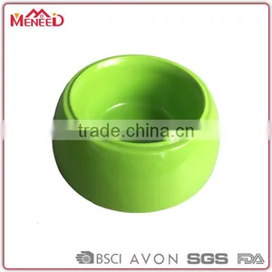 Eco-Friendly Anti Skid Rubber Bottom Melamine Solid Color Plastic Pet Bowl thumbnail-1