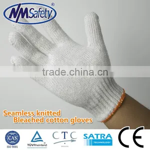 NMSAFETY 10g Unbleached Cotton Gloves Warm Cotton Gloves White Cotton Knitted Gloves thumbnail-1
