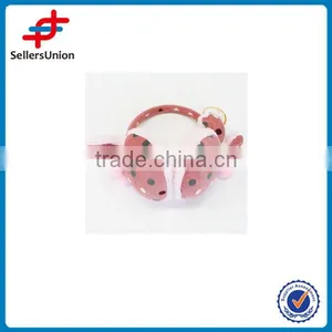 High Quality Point Pattern Plush Pink Fancy Earmuff thumbnail-1