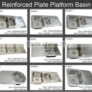 Stainless Steel Double Bowl Kitchen Sink With Right or Left Hand Drainer thumbnail-3