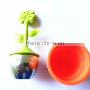 Flower Shape Silicone Tea Drainer, Silicone Tea Infuser Best for Medium to Large Loose Leaf or Gift thumbnail-1