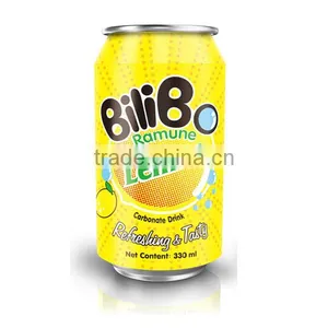 Popular BiliBo Carbonated Drink Lemon Flavor 330mL thumbnail-1