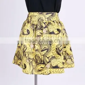 Elegant Summer Cheap Short Printed Skirt for Girls thumbnail-1
