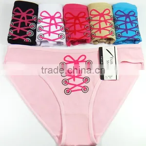 Breathable Cotton Girls Briefs Fancy Printed Ladies Panties Sexy Lingerie thumbnail-1