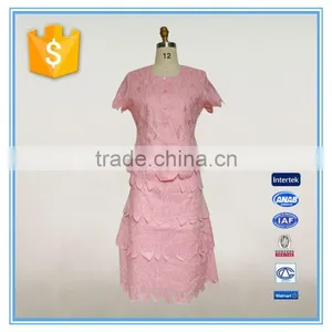 Fashion Feminine Short-sleeved Waist Was Thin Ladies Lotus Leaf Dresses and Church Suits thumbnail-1