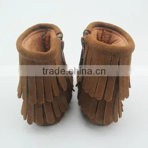 Top - Grade Fancy Girl Suede Winter Boots Faashion for Kids Shoes thumbnail-1
