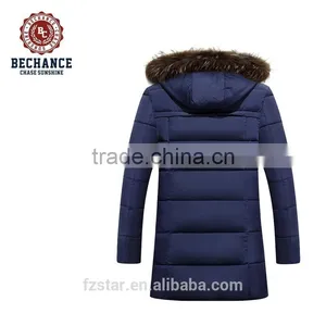 2016 Men's Winter Warm Long Thick Casual Detachable Fur Hood Padded Coat thumbnail-2