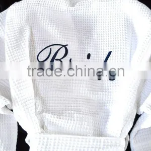 Waffle Robe Customized Logo Cheap Cotton Waffle Hotel Bath Robe WR1-0015 thumbnail-1
