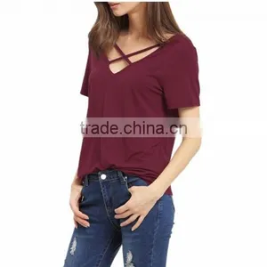 New Design Plus Size Women Cotton Short Sleeve T-Shirts thumbnail-3