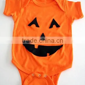 Children's Halloween Orange Pumpkin Patterned New Born Baby Fashion Design Boys Clothing thumbnail-1