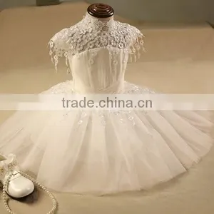 Latest Girl Wedding Dress With Bubble Skirt White Girls Princess Dress Short Sleeve For Birthday Kids Clothing NP-G-GD905-70 thumbnail-1