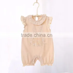 Summer Baby Clothes Romper Natural Colored Cotton Sleeveless Newborn Short Climbing Jumpsuit Clothes thumbnail-6