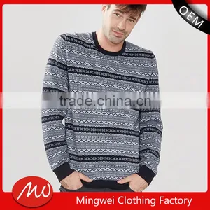 Custom New Design Round Neck Mens Knitting Pattern Cashmere Sweater With Cheap Price thumbnail-1